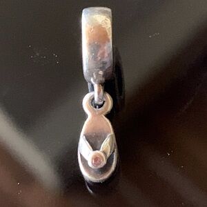 Pandora authentic flip flop dangle charm pink cz
